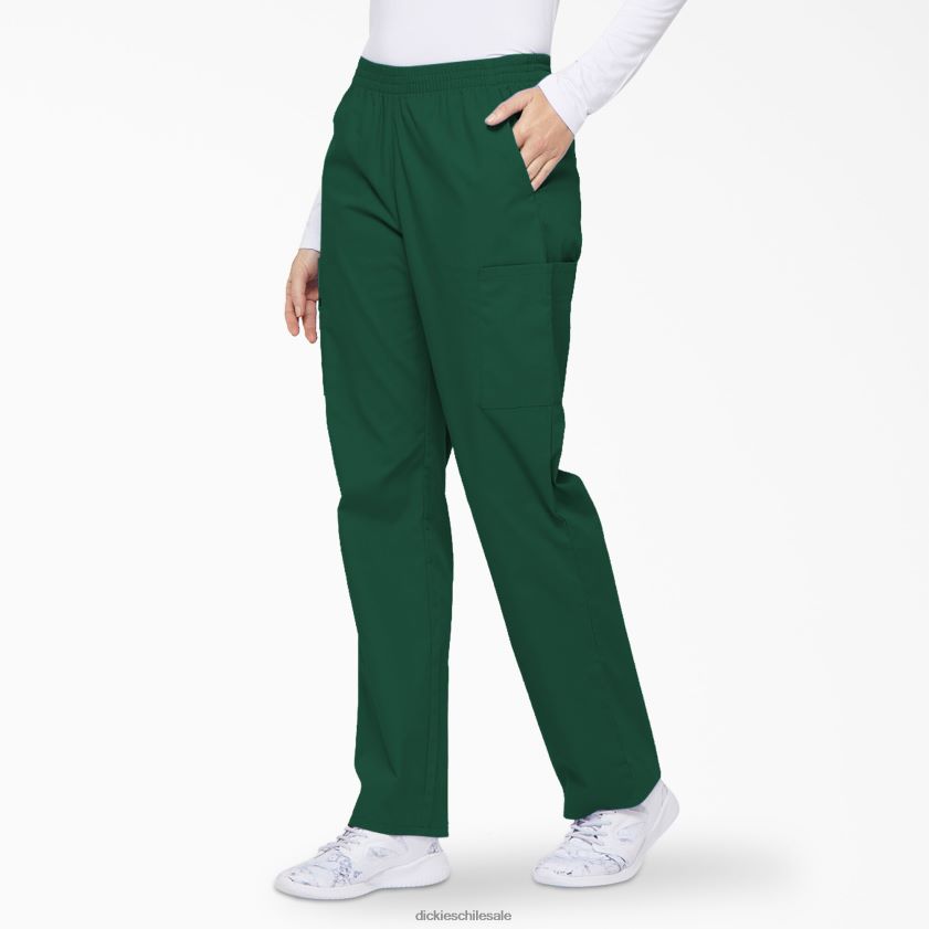 verde cazador (htr) mujer Pantalones médicos tipo cargo con pernera cónica de la firma eds Dickies vestir X4H0F2394