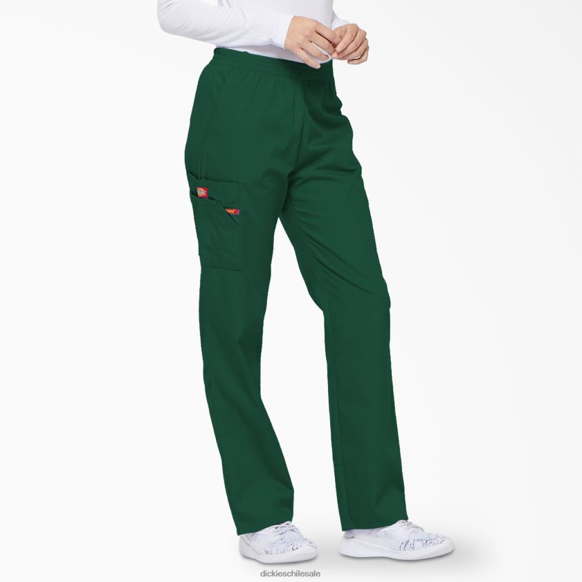 verde cazador (htr) mujer Pantalones médicos tipo cargo con pernera cónica de la firma eds Dickies vestir X4H0F2394