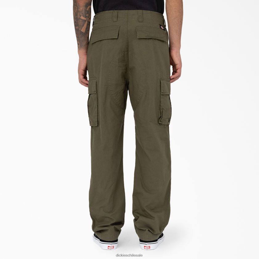 verde militar (ml) hombres Pantalones cargo con doble rodilla y ajuste holgado de Eagle Bend Dickies vestir X4H0F207