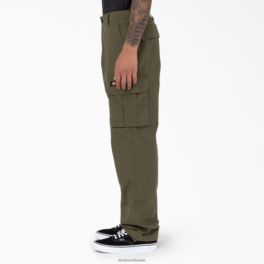 verde militar (ml) hombres Pantalones cargo con doble rodilla y ajuste holgado de Eagle Bend Dickies vestir X4H0F207