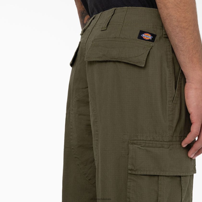 verde militar (ml) hombres Pantalones cargo con doble rodilla y ajuste holgado de Eagle Bend Dickies vestir X4H0F207