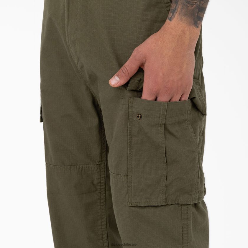 verde militar (ml) hombres Pantalones cargo con doble rodilla y ajuste holgado de Eagle Bend Dickies vestir X4H0F207