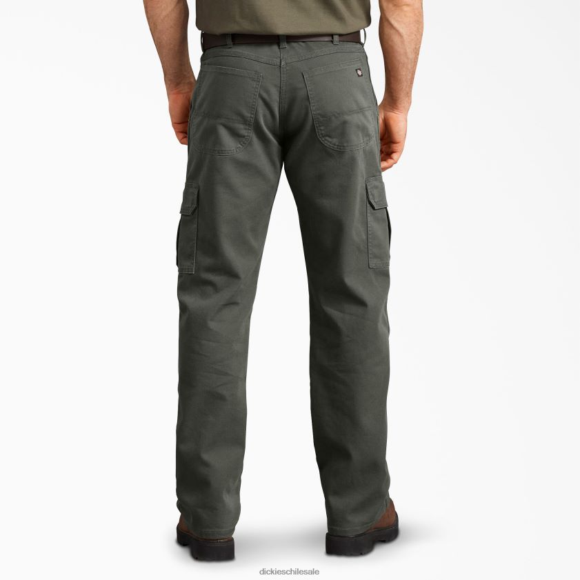 verde oliva lavado a la piedra (sog) hombres pantalones cargo de pato de corte regular Dickies vestir X4H0F178