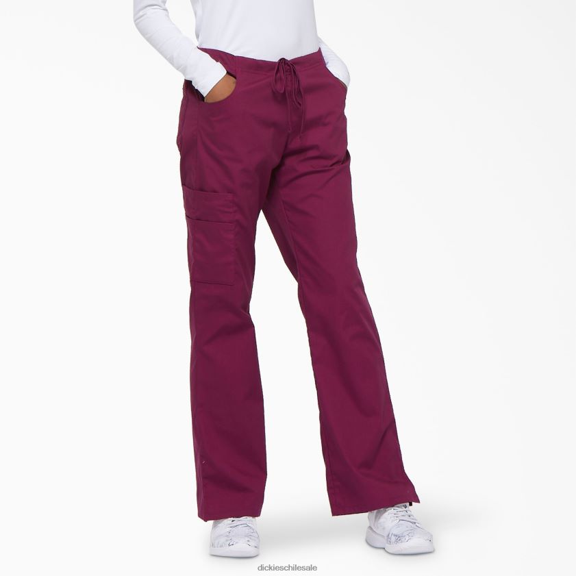 vino (ganar) mujer Pantalones médicos tipo cargo con pierna acampanada de eds Signature Dickies vestir X4H0F2535