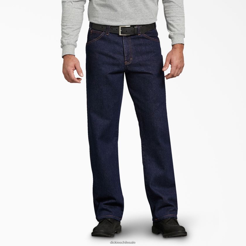 azul índigo aclarado (rnb) hombres jeans rectos regulares Dickies vestir X4H0F130