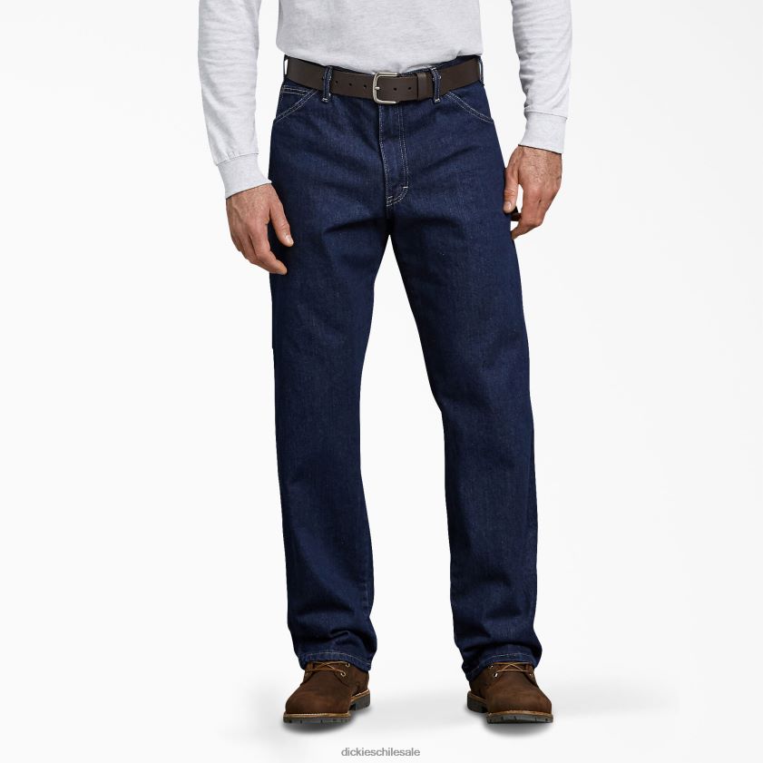 azul índigo aclarado (rnb) hombres vaqueros de corte holgado Carpenter Heavyweight Dickies vestir X4H0F77
