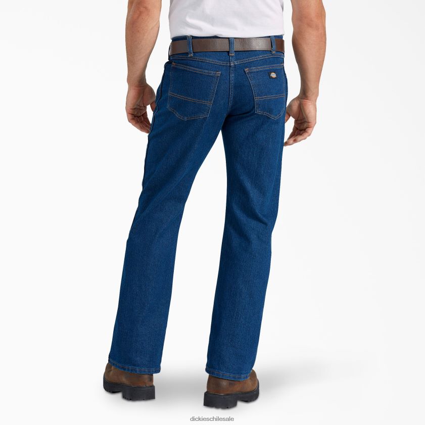 azul índigo aclarado (rnb) hombres vaqueros de corte regular con cintura activa Dickies vestir X4H0F230
