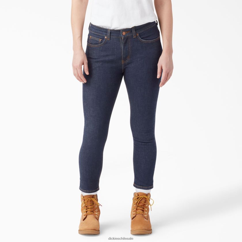 azul índigo aclarado (rnb) mujer jeans capri ajustados de forma perfecta Dickies vestir X4H0F1870
