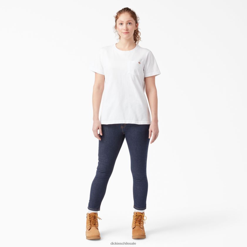 azul índigo aclarado (rnb) mujer jeans capri ajustados de forma perfecta Dickies vestir X4H0F1870