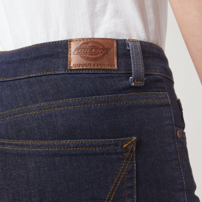azul índigo aclarado (rnb) mujer jeans capri ajustados de forma perfecta Dickies vestir X4H0F1870
