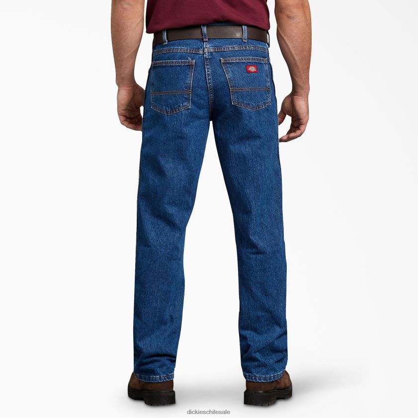 azul índigo lavado a la piedra (snb) hombres jeans rectos regulares Dickies vestir X4H0F131