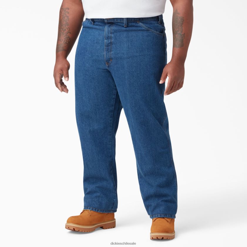 azul índigo lavado a la piedra (snb) hombres jeans rectos regulares Dickies vestir X4H0F131
