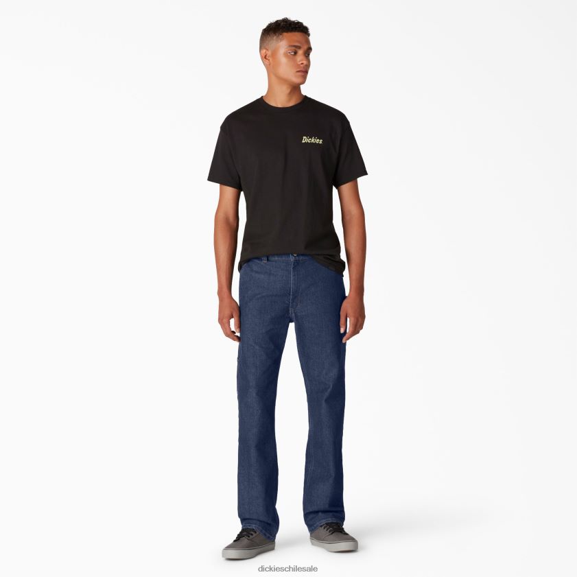 azul índigo lavado a la piedra (snb) hombres jeans utilitarios de skate Dickies vestir X4H0F211
