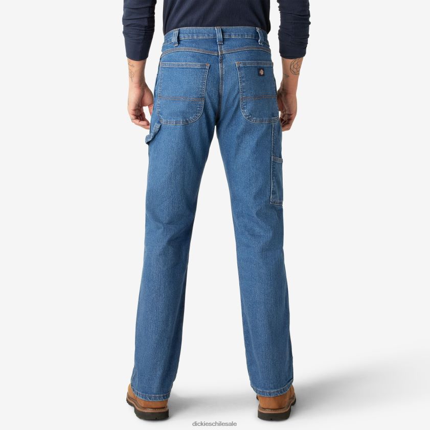 azul índigo lavado a la piedra (snb) hombres vaqueros carpintero flex de corte holgado Dickies vestir X4H0F191