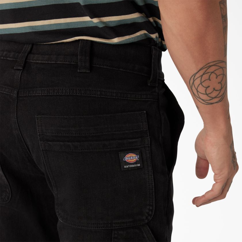 mezclilla negra (l9d) hombres jeans utilitarios de skate Dickies vestir X4H0F209