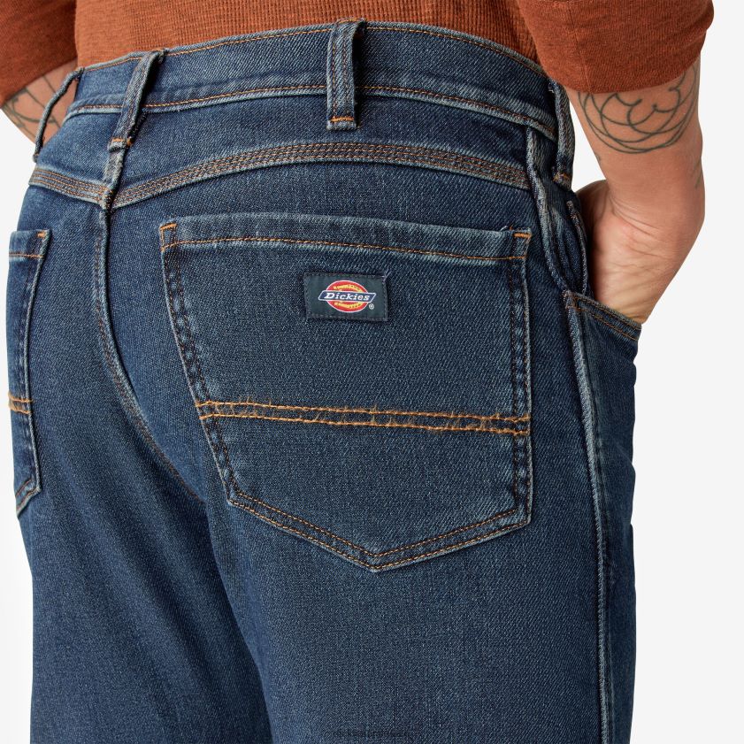 índigo lavado a la piedra (siwr) hombres jeans cálidos con cinco bolsillos Dickies vestir X4H0F320