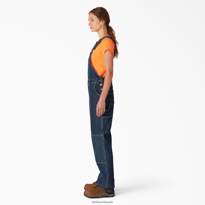 azul medio lavado a la piedra (msw) mujer overol cálido con doble rodilla Dickies vestir X4H0F1692