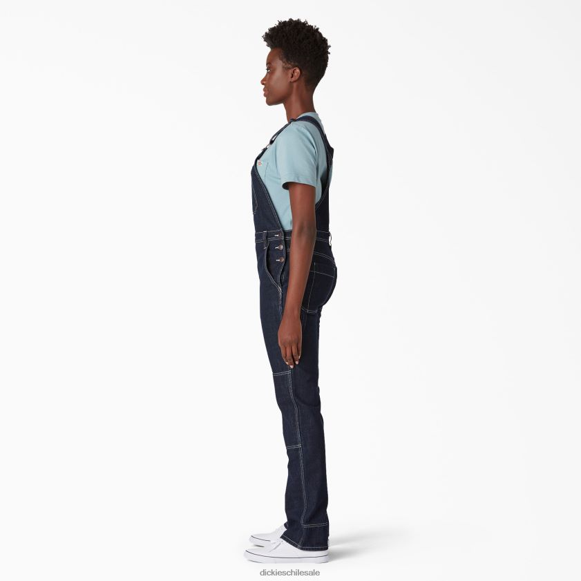 azul índigo aclarado (rnb) mujer peto de mezclilla con doble rodilla Dickies vestir X4H0F1947