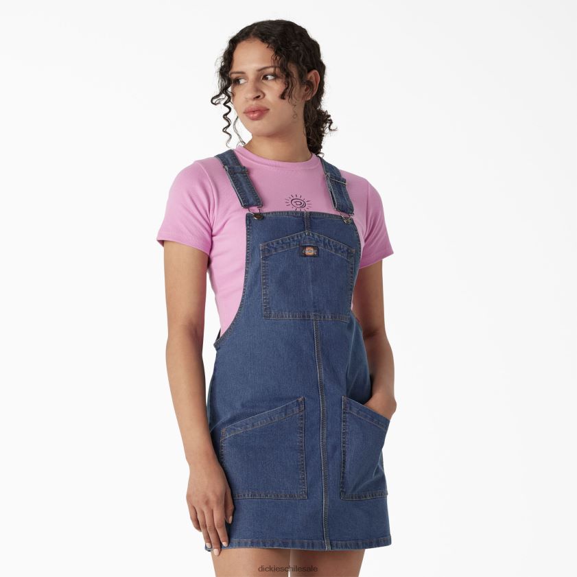 azul vintage lavado a la piedra (wvb) mujer peto de mezclilla vestido Dickies vestir X4H0F1918 azul vintage lavado a la piedra (wvb) mujer peto de mezclilla vestido Dickies vestir X4H0F1918