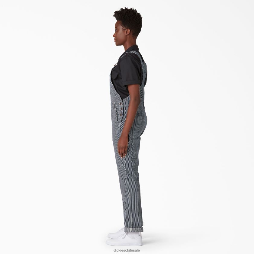 franja de nogal enjuagada (rhs) mujer peto con doble rodilla y rayas de nogal Dickies vestir X4H0F1946