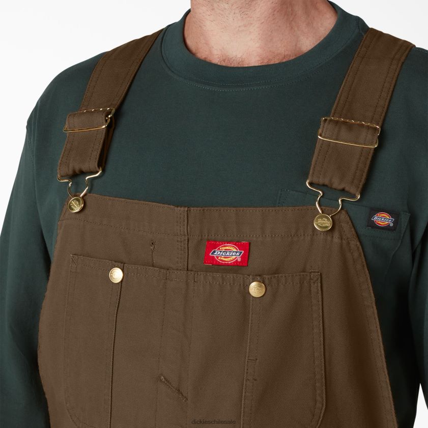 marrón madera enjuagado (rtb) hombres peto clásico Dickies vestir X4H0F1219