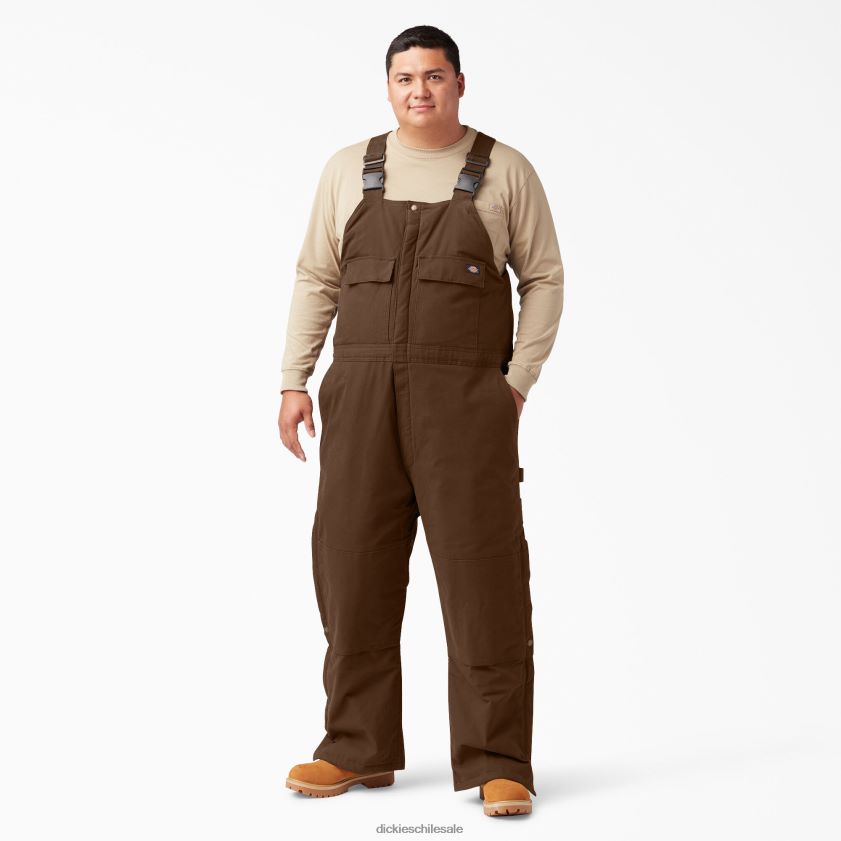 marrón madera (tb) hombres Overol con pechera aislante Sanded Duck Dickies vestir X4H0F1439