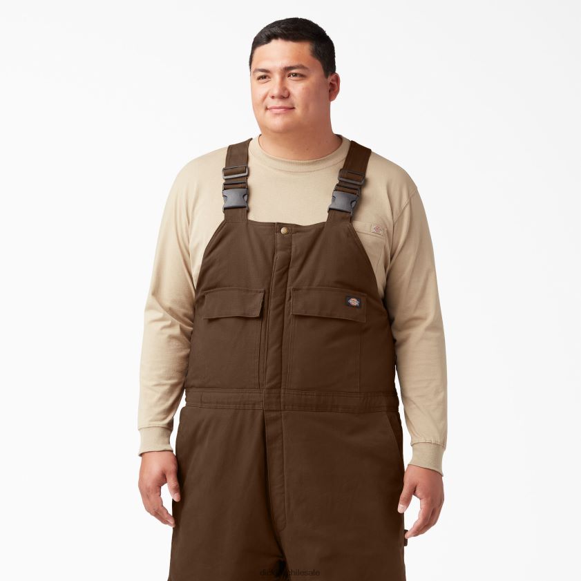 marrón madera (tb) hombres Overol con pechera aislante Sanded Duck Dickies vestir X4H0F1439