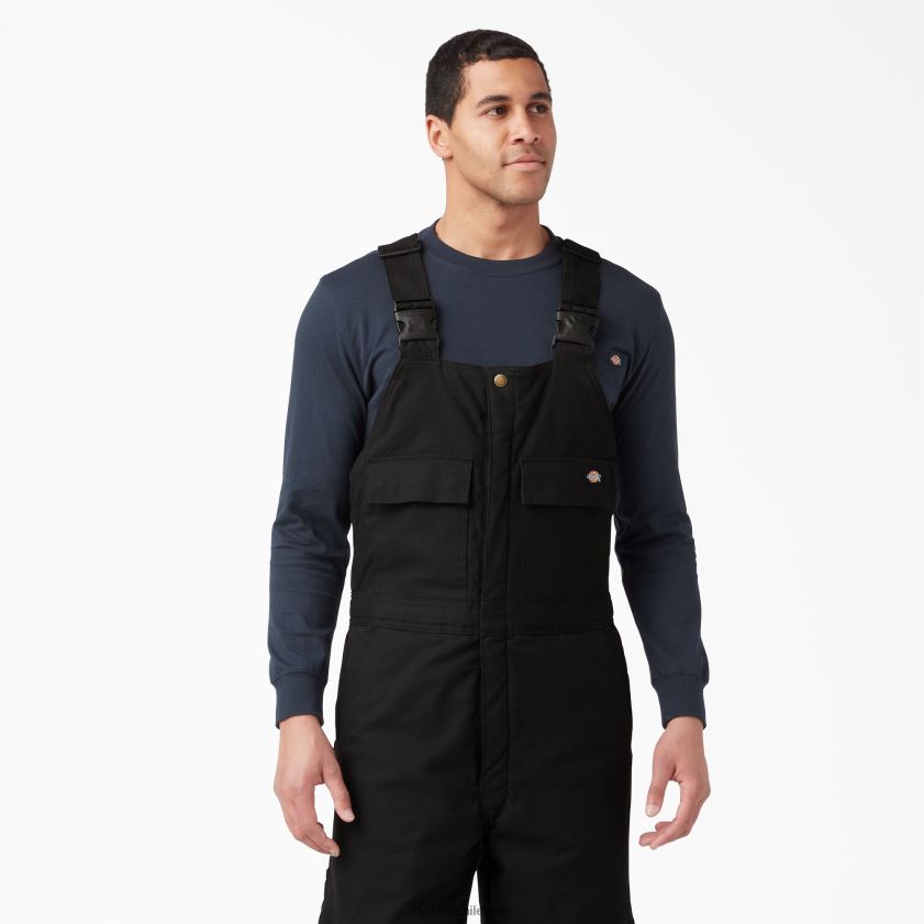 negro (negro) hombres Overol con pechera aislante Sanded Duck Dickies vestir X4H0F1438