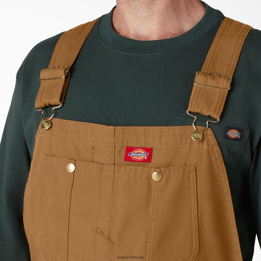 pato marrón enjuagado (rbd) hombres peto clásico Dickies vestir X4H0F1216
