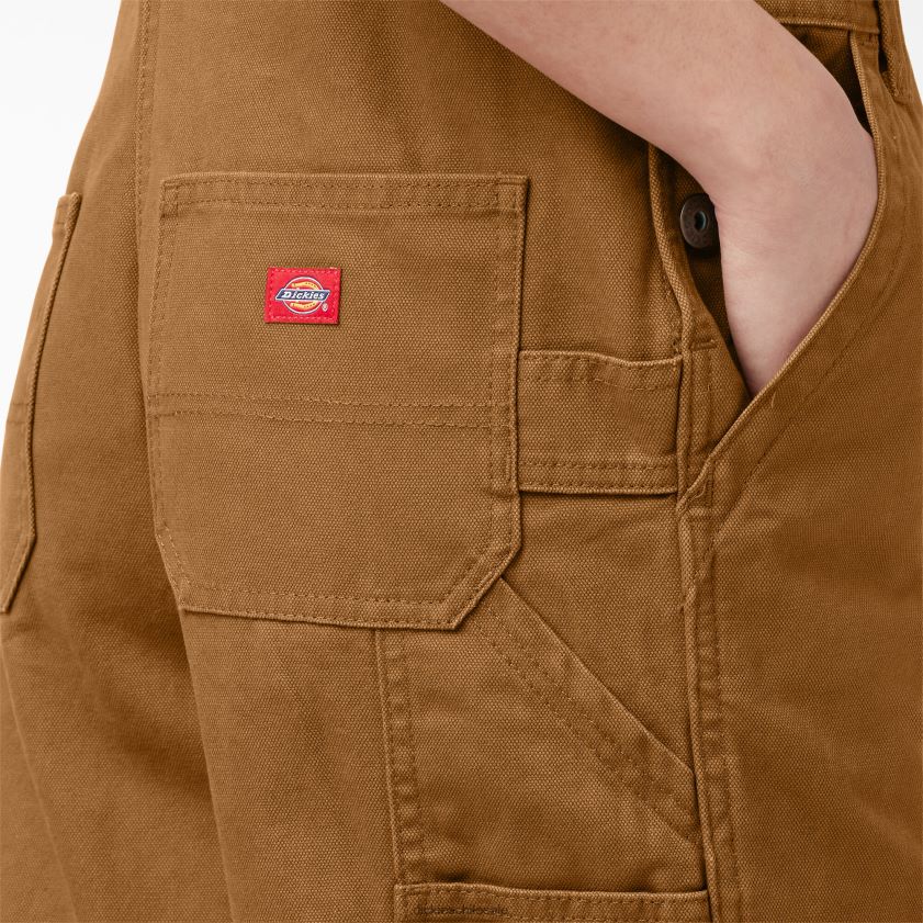 pato marrón enjuagado (rbd) mujer peto de corte holgado Dickies vestir X4H0F1558