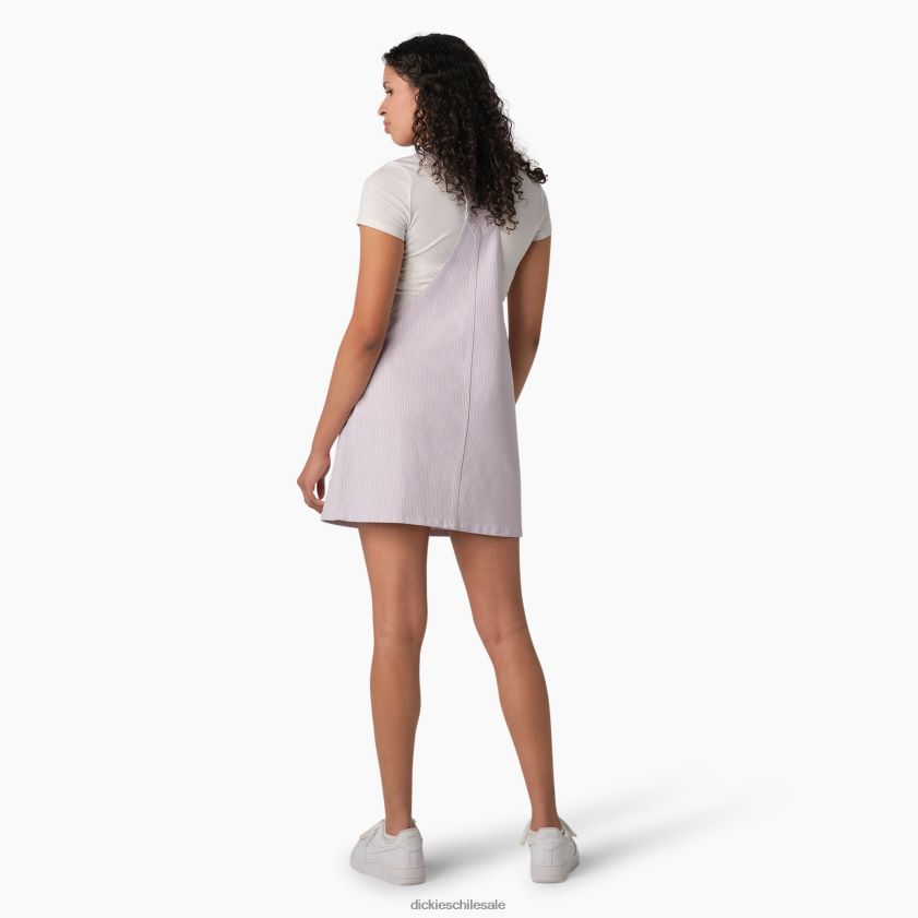 raya de nogal rosa púrpura (yps) mujer vestido estilo peto con rayas de nogal Dickies vestir X4H0F1920