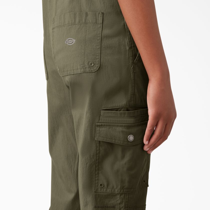 verde militar enjuagado (rml) mujer peto refrescante ripstop Dickies vestir X4H0F1610