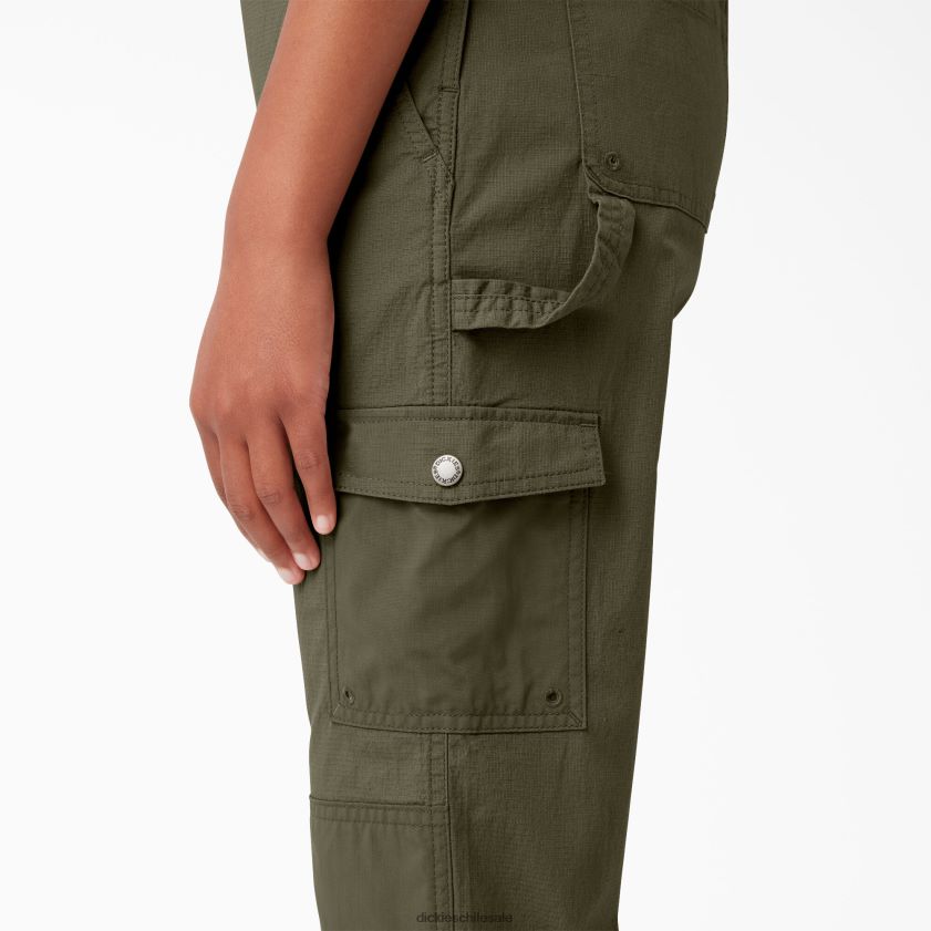 verde militar enjuagado (rml) mujer peto refrescante ripstop Dickies vestir X4H0F1610