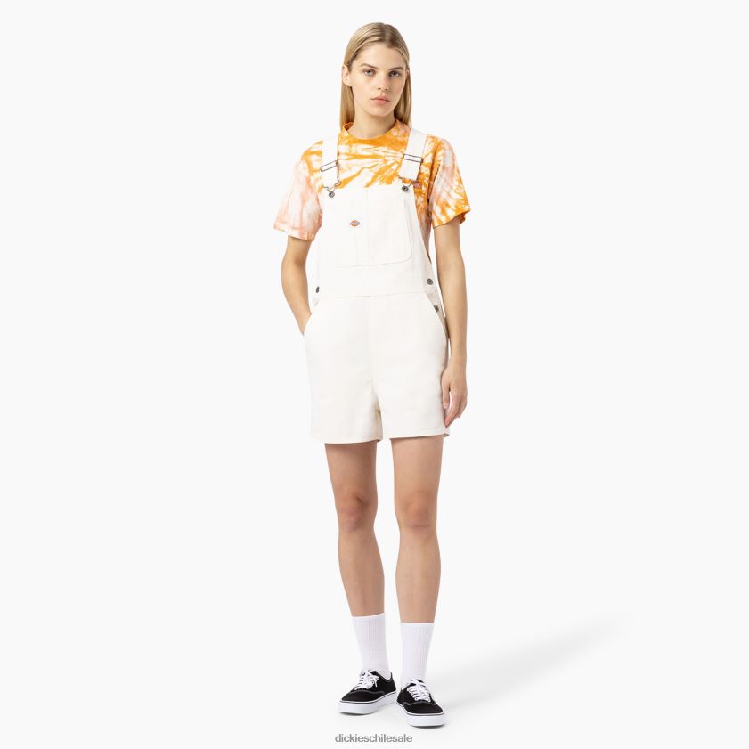 nube lavada a la piedra (s2c) mujer pantalones cortos con peto de pato Dickies vestir X4H0F1916