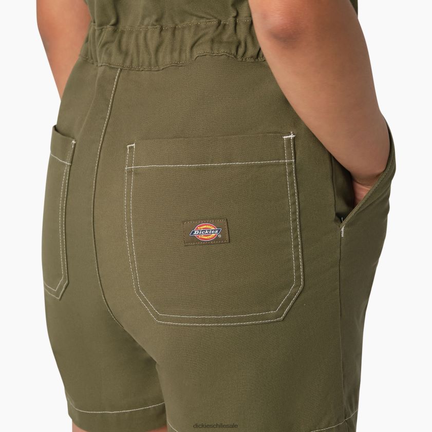 verde militar (ml) mujer pantalones cortos de ripstop Dickies vestir X4H0F1921