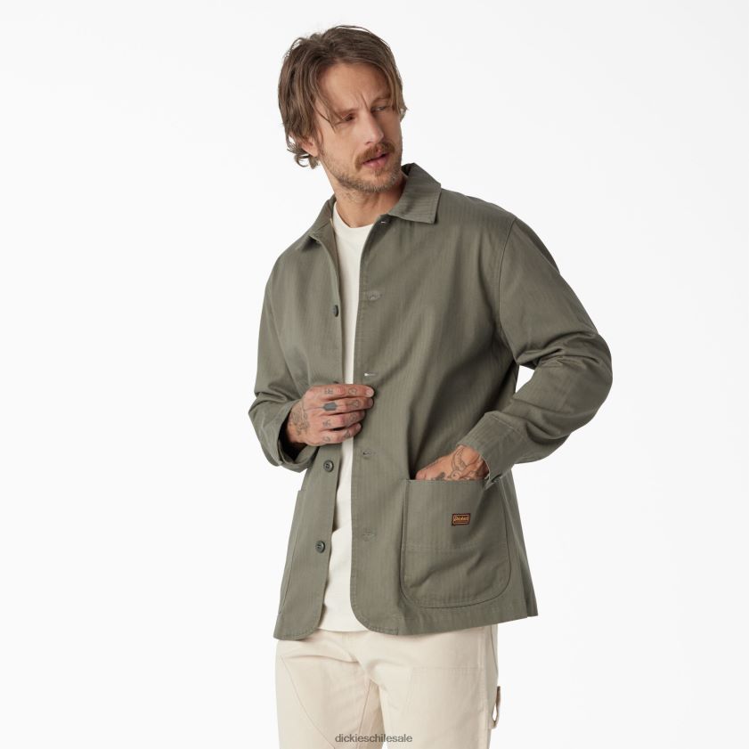 aceituna en polvo enjuagada (rdo) hombres chaqueta de espiga 1922 Dickies vestir X4H0F1188