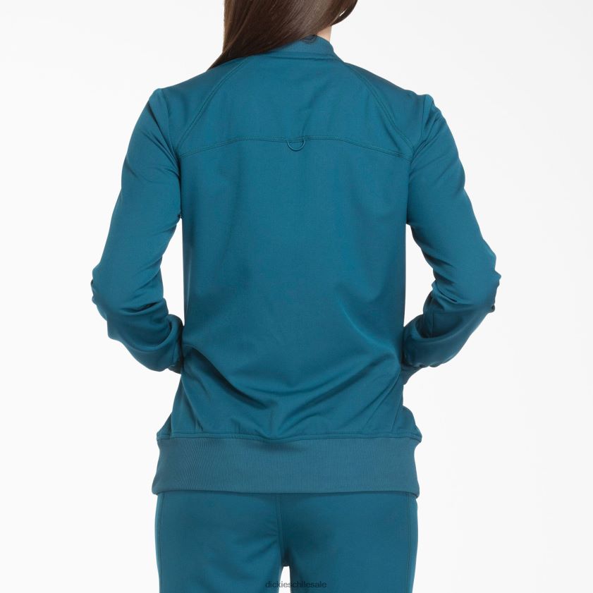 azul caribe (crb) mujer chaqueta médica dynamix con cremallera en el frente Dickies vestir X4H0F2628