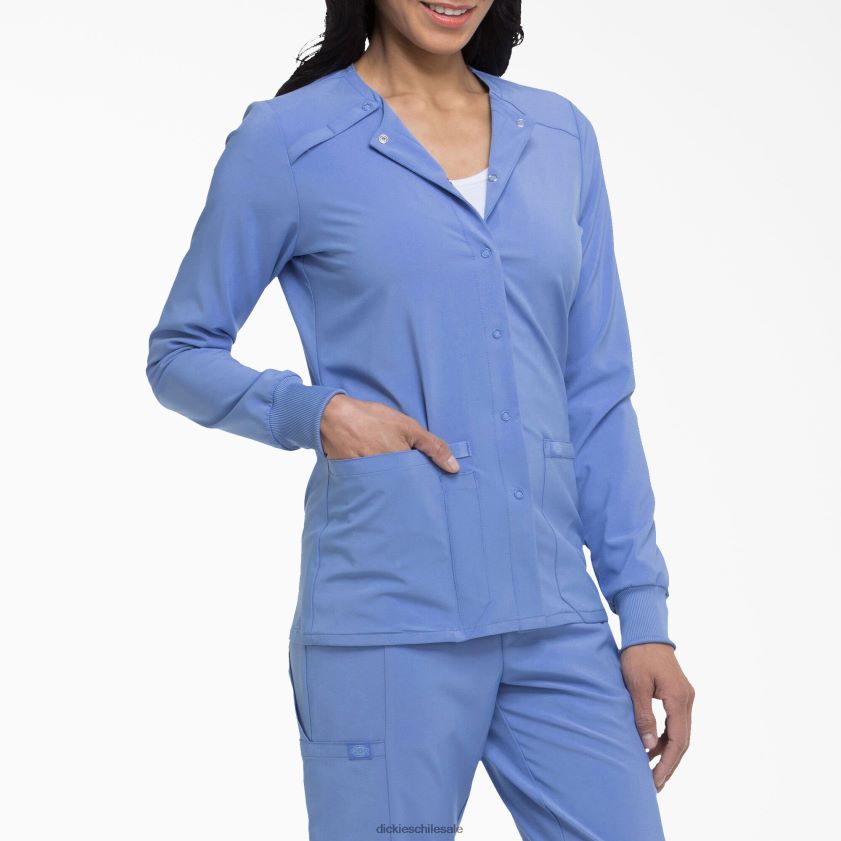 azul cielo (cbl) mujer Chaqueta médica eds essentials con corchetes en el frente Dickies vestir X4H0F2579