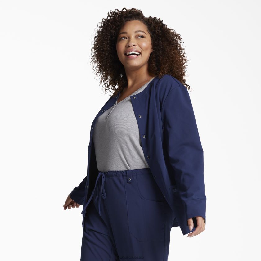 azul marino (nvy) mujer chamarra médica xtreme stretch con broches al frente Dickies vestir X4H0F2647