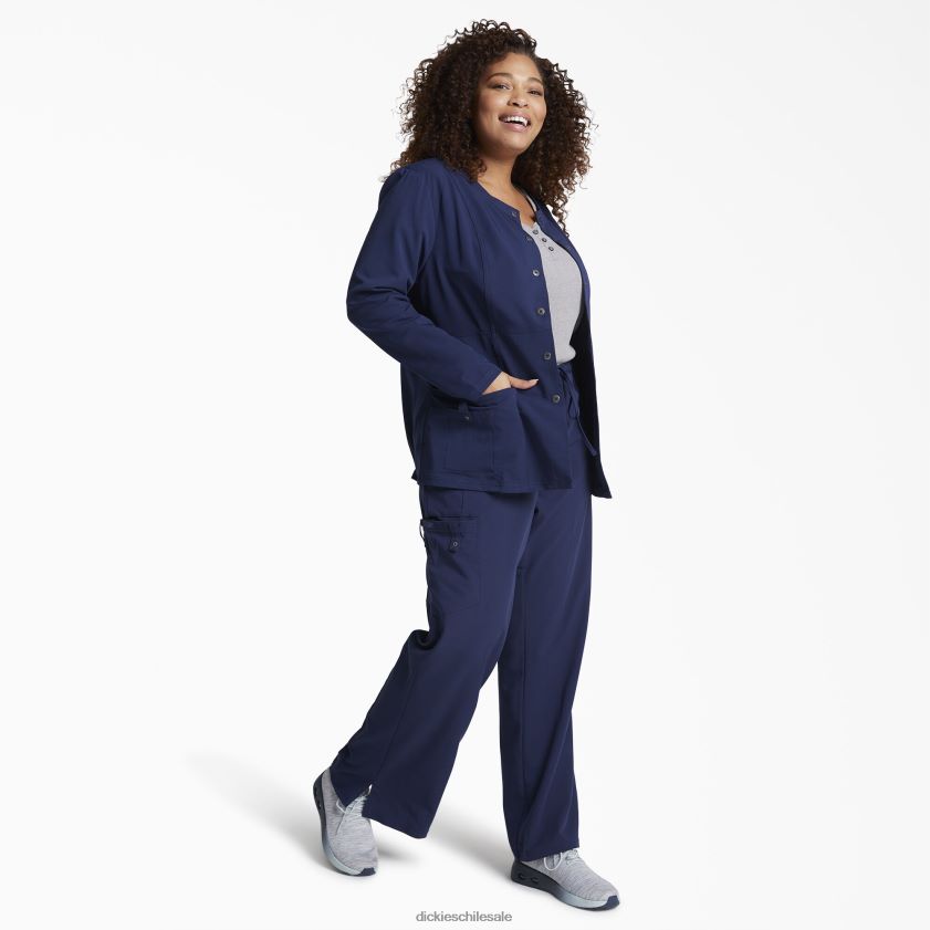 azul marino (nvy) mujer chamarra médica xtreme stretch con broches al frente Dickies vestir X4H0F2647