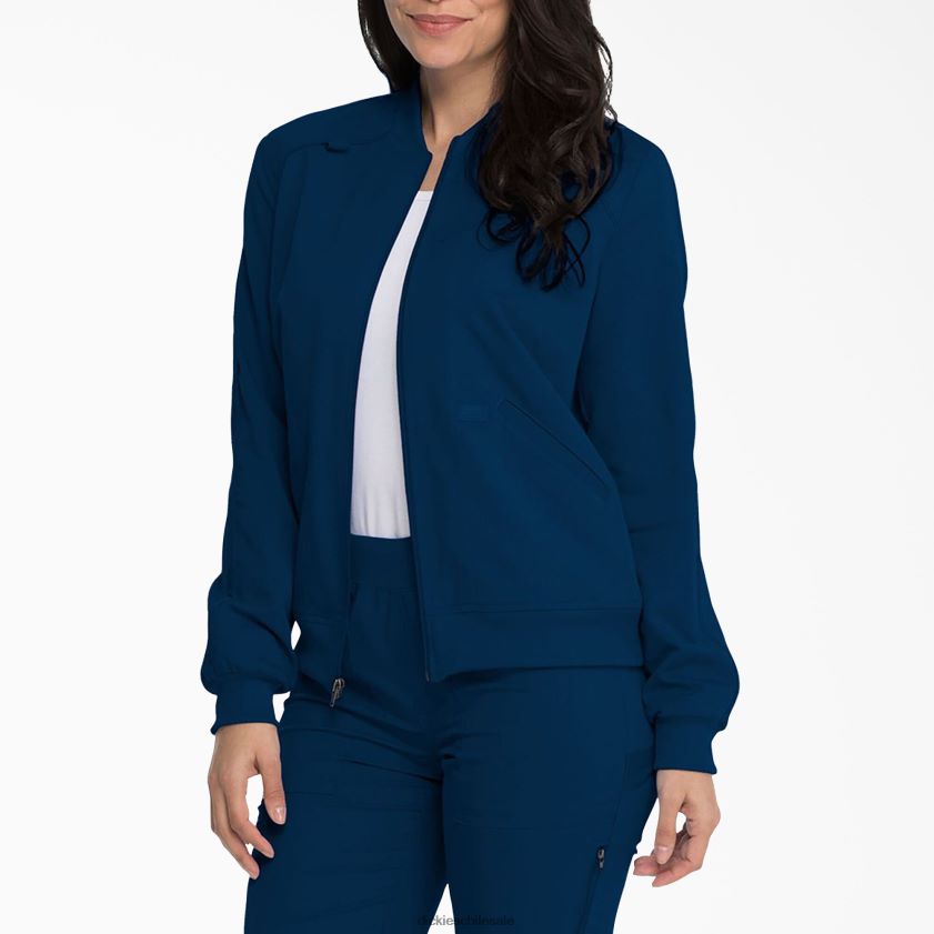 azul marino (nvy) mujer chaqueta médica Balance con cremallera en el frente Dickies vestir X4H0F2404