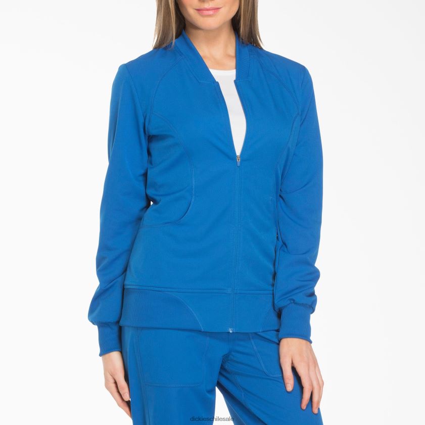 azul rey (rb) mujer chaqueta médica dynamix con cremallera en el frente Dickies vestir X4H0F2631