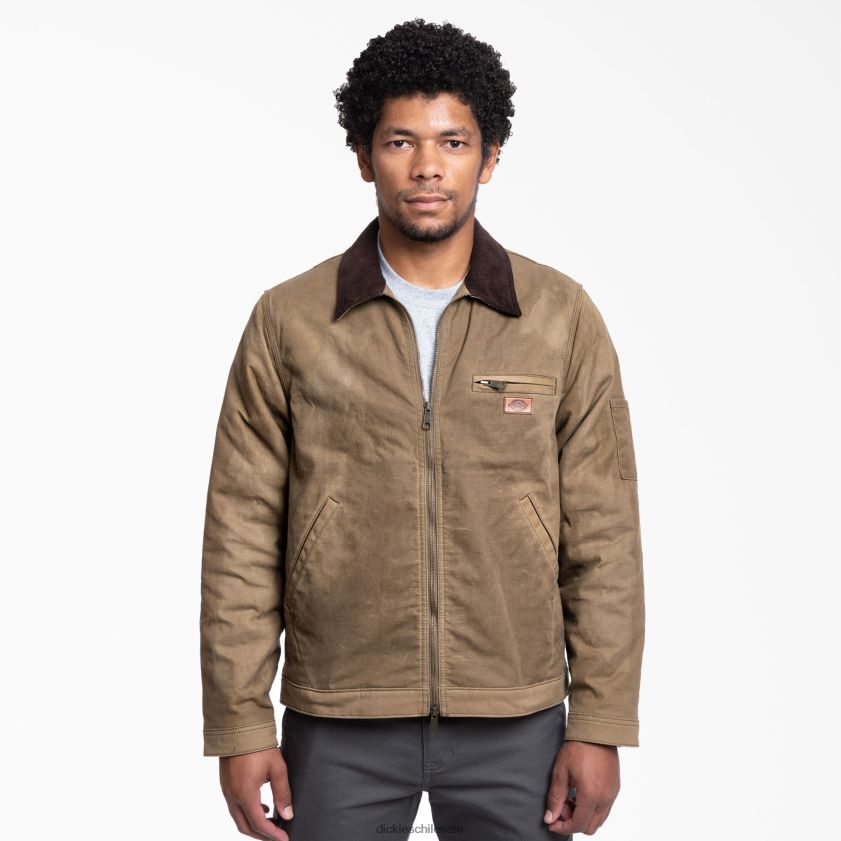 bellota (ac2) hombres chaqueta eisenhower de lona encerada Dickies vestir X4H0F1186