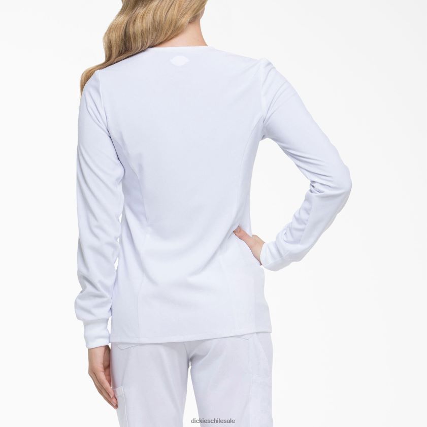 blanco (dwh) mujer Chaqueta médica eds essentials con corchetes en el frente Dickies vestir X4H0F2581