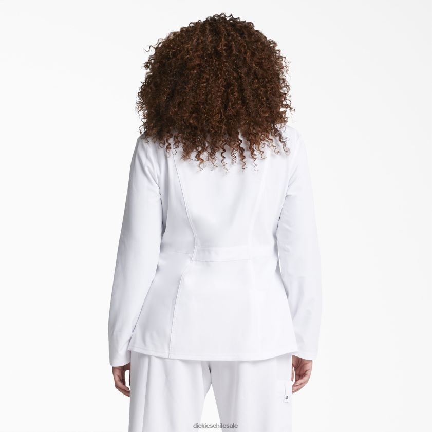blanco (dwh) mujer chamarra médica xtreme stretch con broches al frente Dickies vestir X4H0F2646