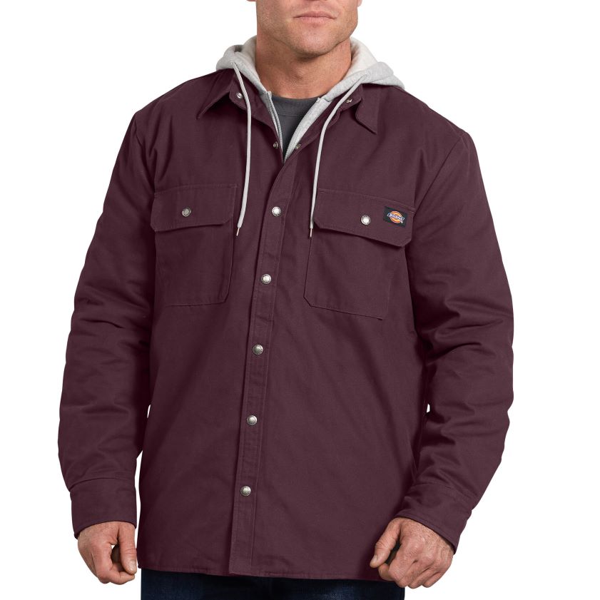 granate (señor) hombres chaqueta acolchada estilo pato con capucha con icono de ajuste holgado Dickies vestir X4H0F1053