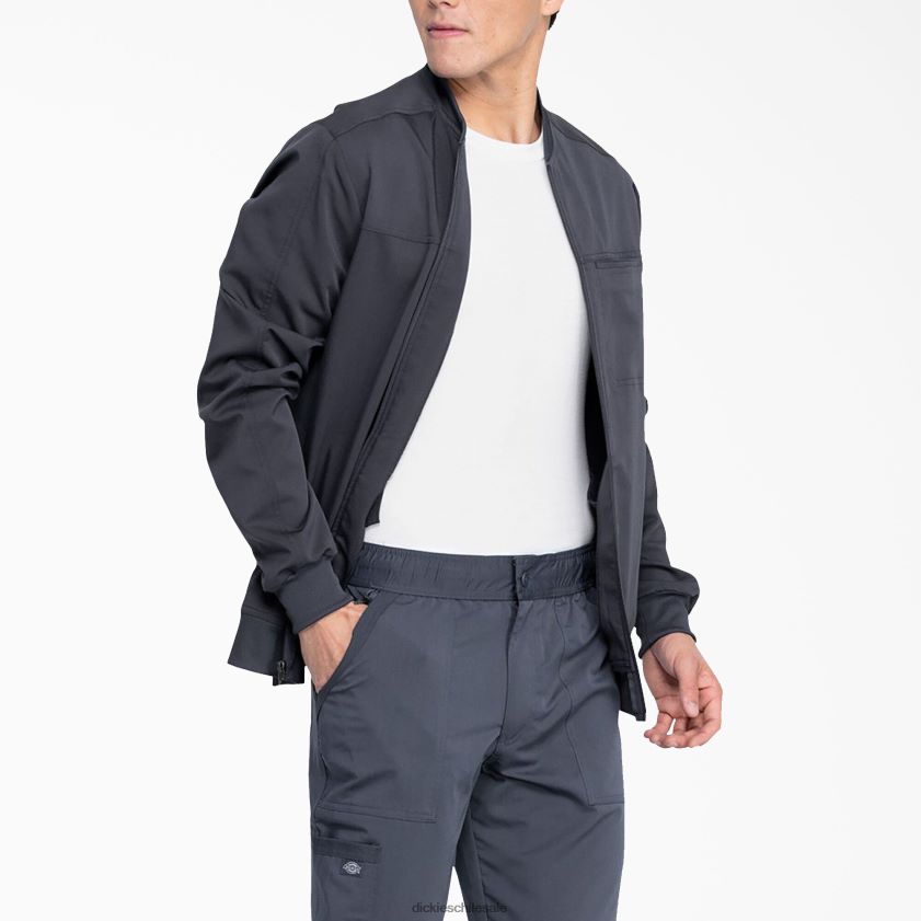 gris peltre (banco) hombres chaqueta médica Balance con cremallera en el frente Dickies vestir X4H0F1303