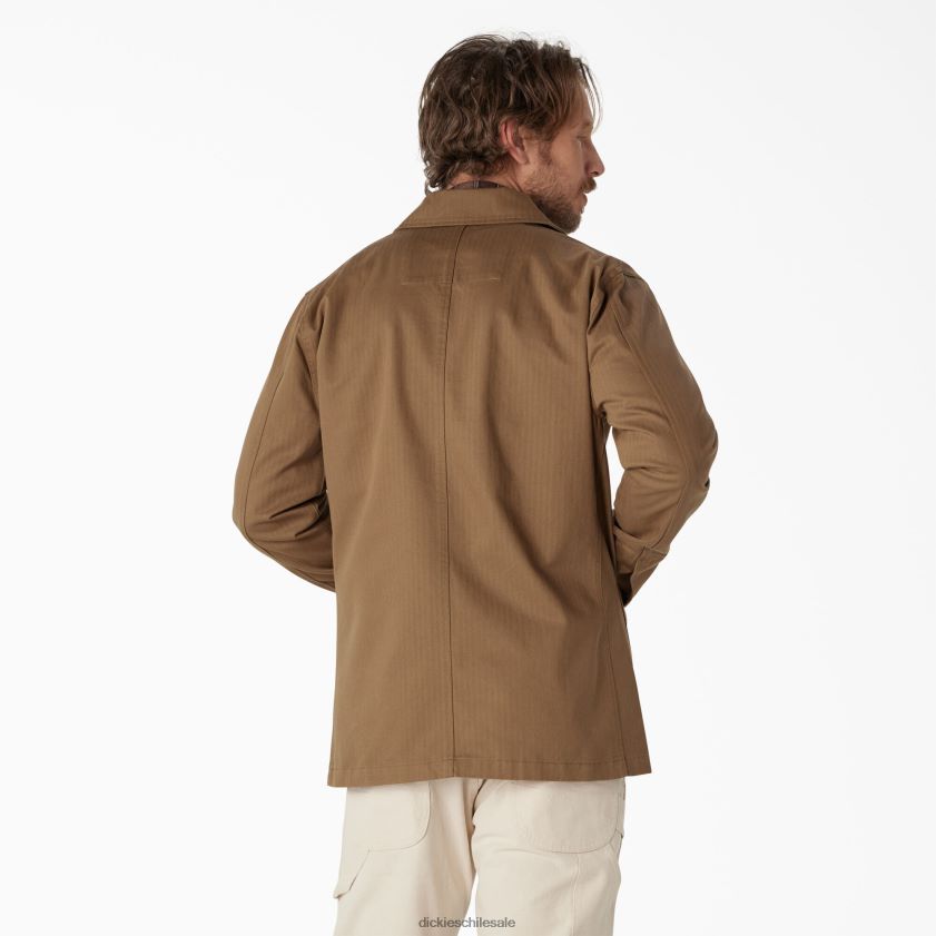 marrón madera enjuagado (rtb) hombres chaqueta de espiga 1922 Dickies vestir X4H0F1189