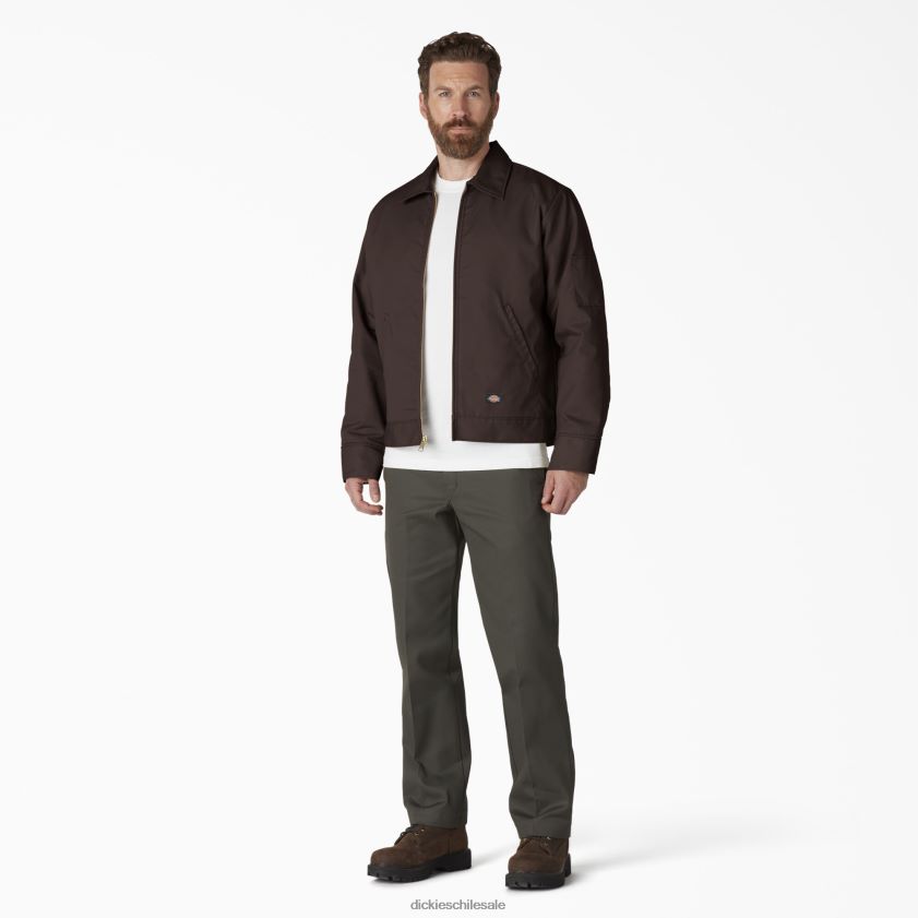 marrón oscuro (db) hombres chamarra eisenhower con aislamiento Dickies vestir X4H0F965