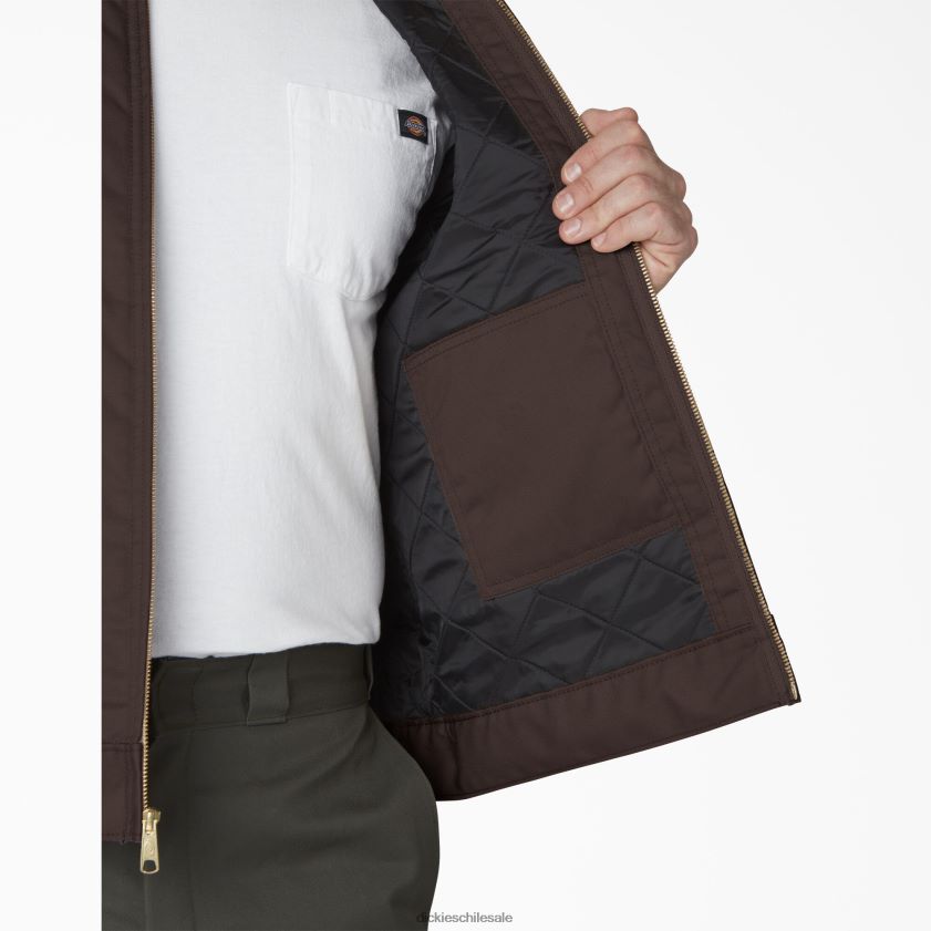 marrón oscuro (db) hombres chamarra eisenhower con aislamiento Dickies vestir X4H0F965